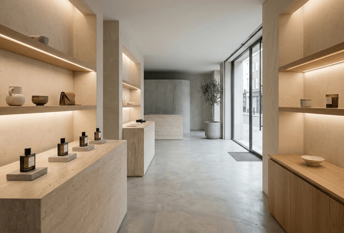 Aménagement d'une boutique de luxe — concept store haut de gamme